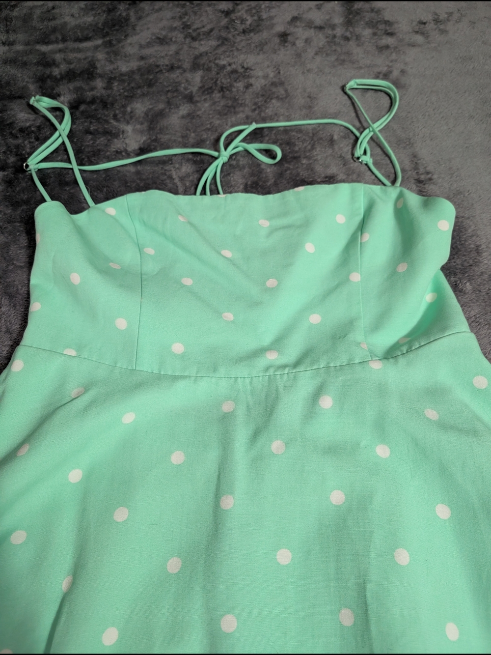 Zara Mint Green Polka Dot Dress - Picture 2 of 6